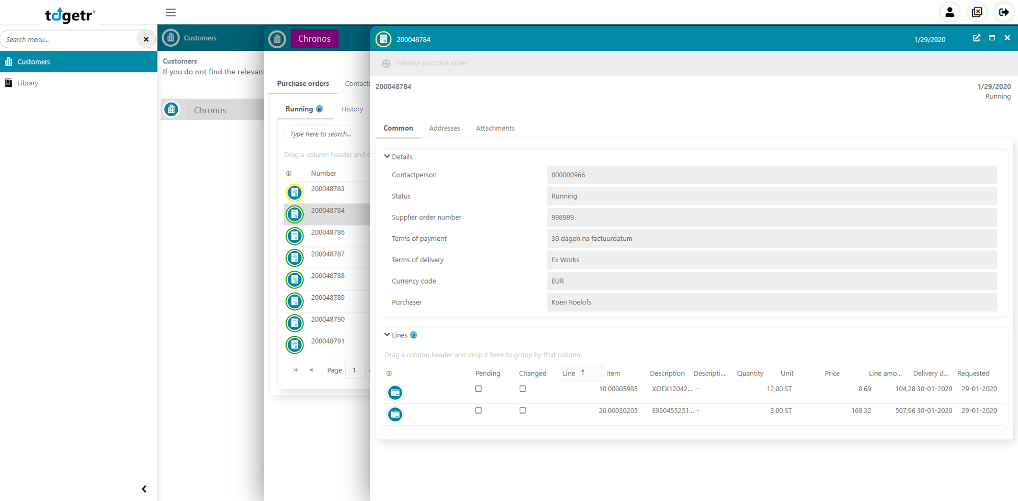 Purchasing portal