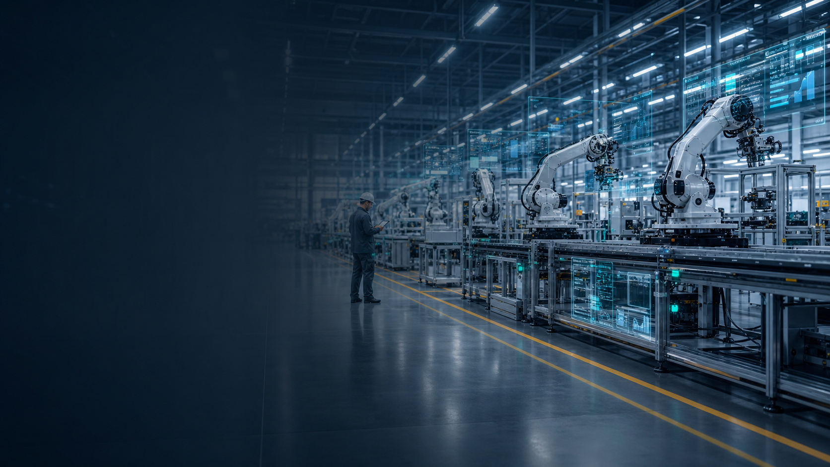 Future factory with connected manufacturing processes